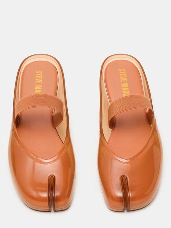 Steve Madden Shoes - Steve Madden Cova Split Toe Tabi Jelly Mule Flats In Blush